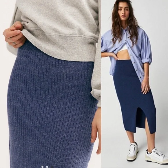 Free People Skirts Free People Skyline Midi Skirt Xs Extra - Main Image